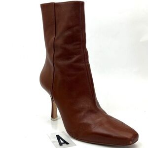 BLACK SUEDE STUDIO Laura Leather Stiletto Zip Ankle Boots sz 8